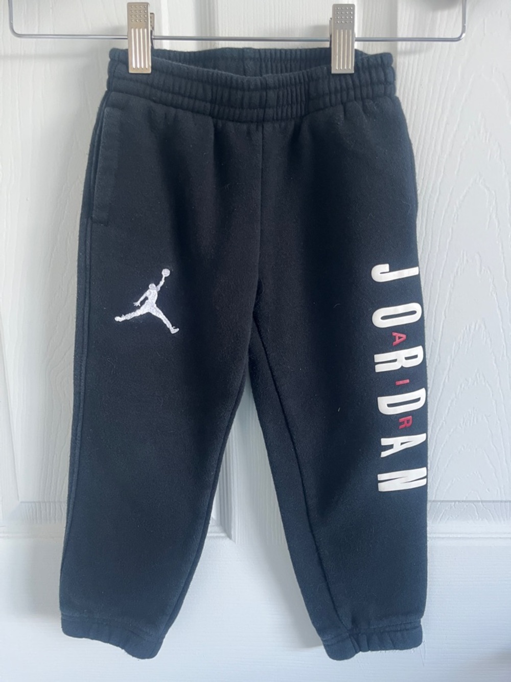 Jordan Black Kids Jogger Pants with White Jumpman